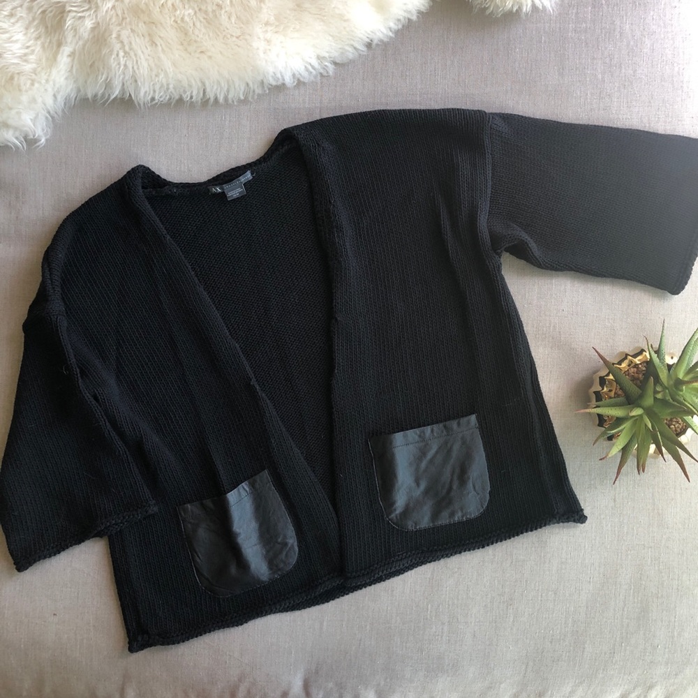 Armani Exchange knitted cape.
